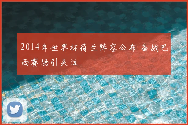 2014年世界杯荷兰阵容公布 备战巴西赛场引关注